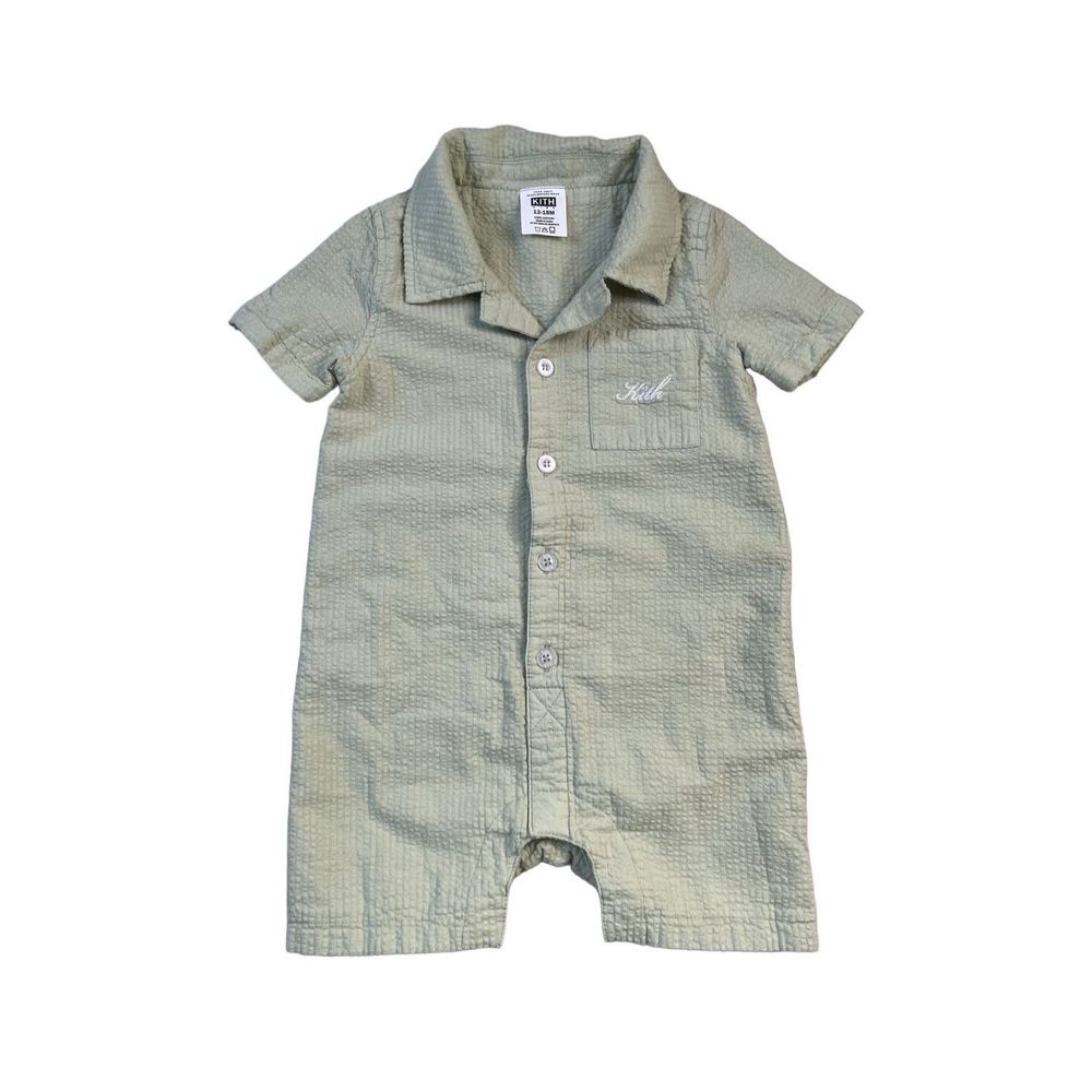 Kith Kids "Kith an Kin" Green One Piece Button Down Romper size 12-18 Months